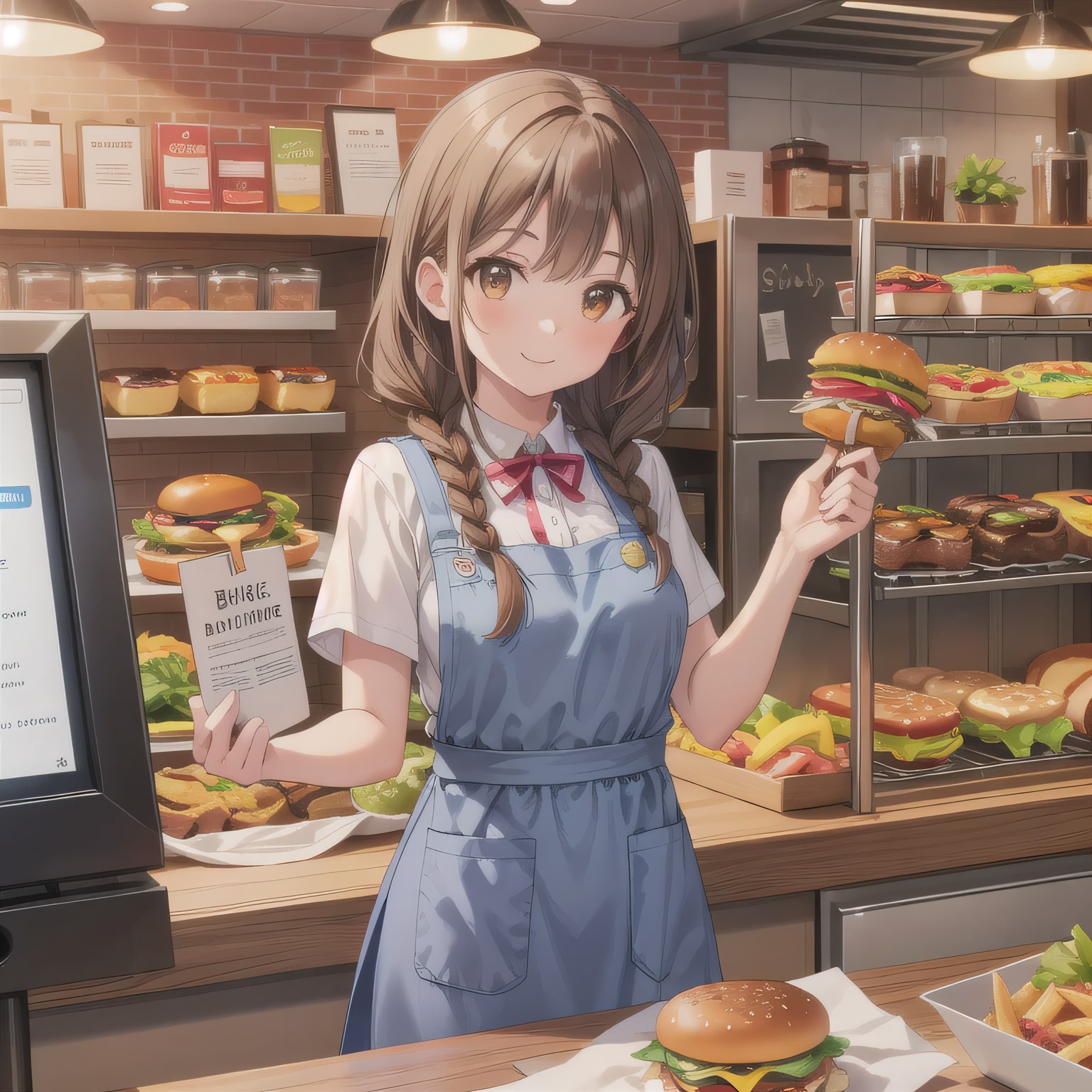 茶髪ロングでクルーの少女４ | の人気AIイラスト・グラビア