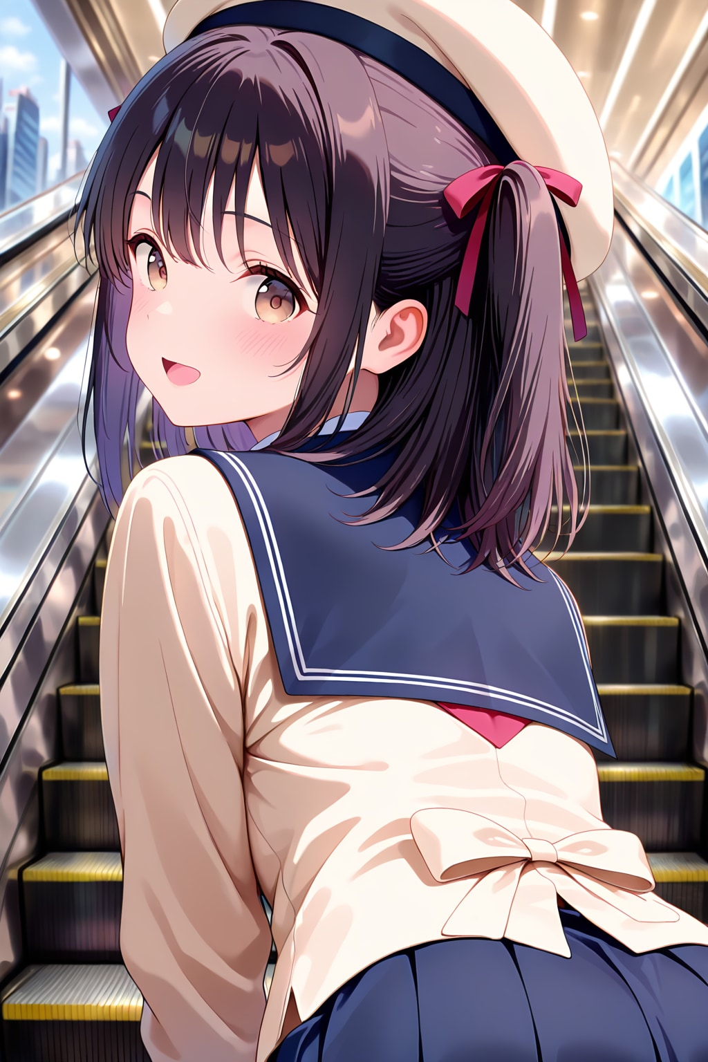 エスカレーター(HAPPY)(13) | の人気AIイラスト・グラビア