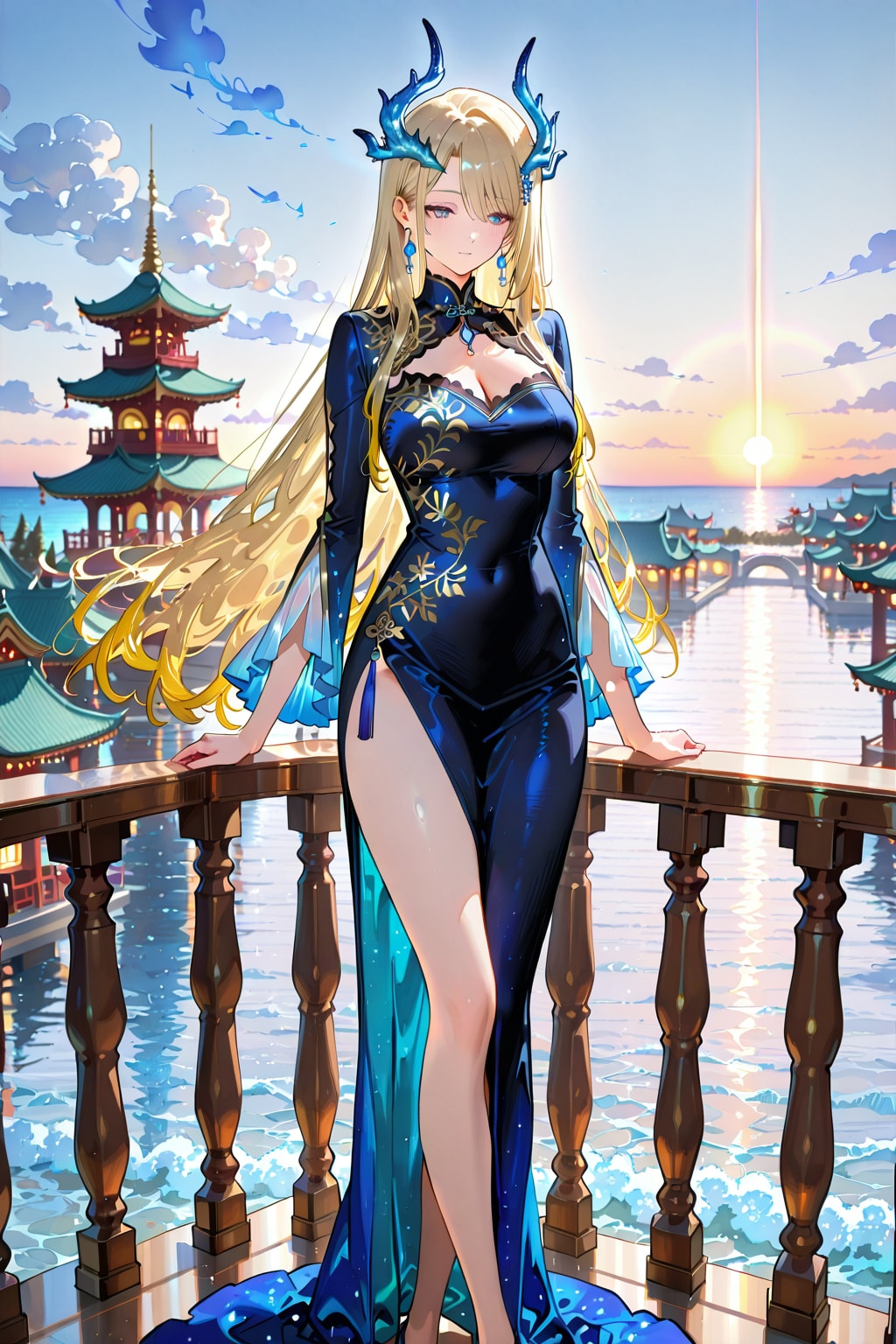 👑 リヴァイアサン王国女王：ステラ・レジーナ（元・地上都市市長） | の人気AIイラスト・グラビア