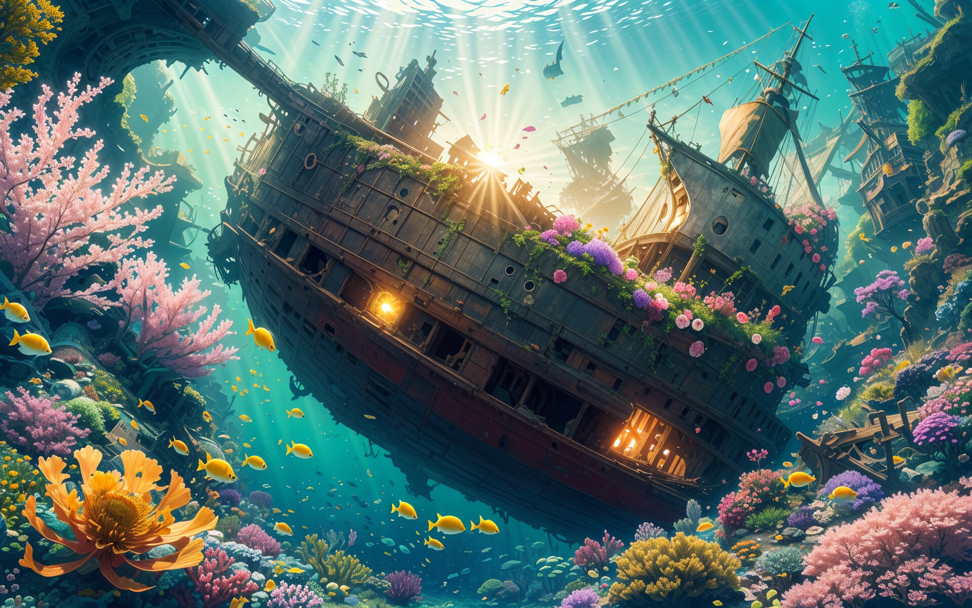 海底の沈没船