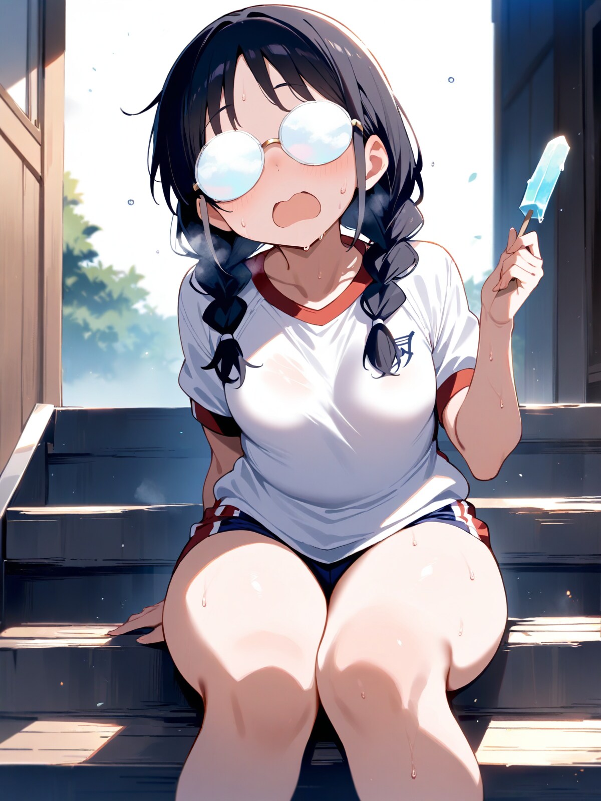 暑いのでアイスを食べます。
