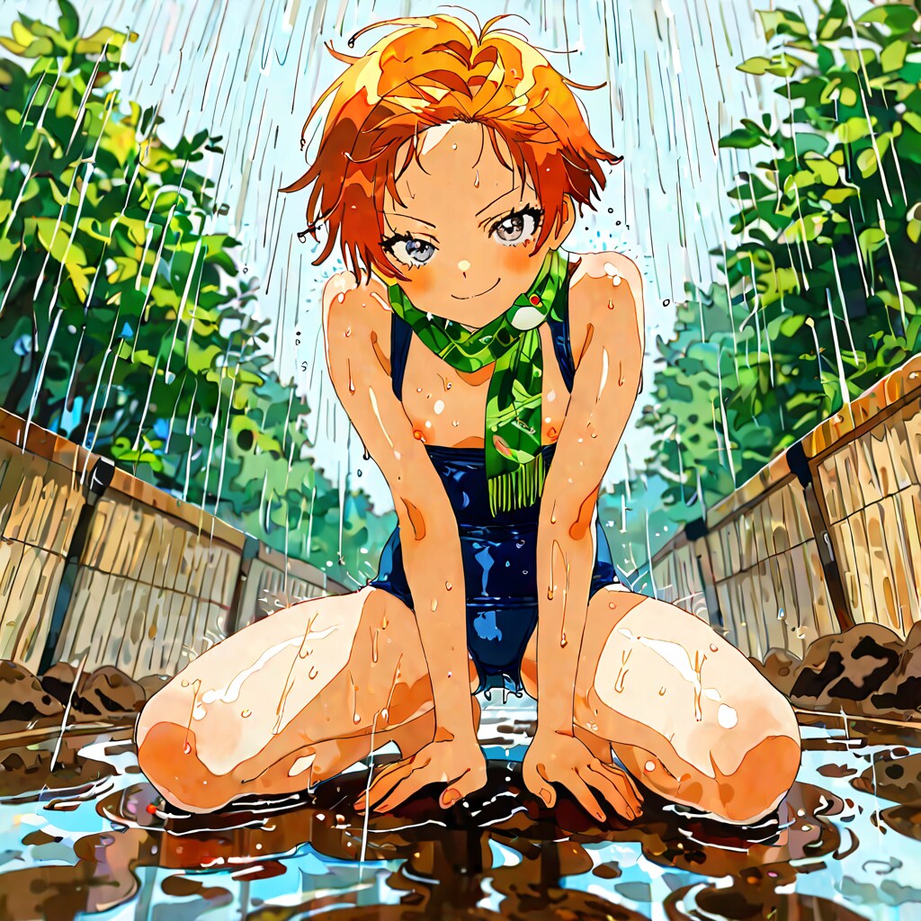 潤うスク水④