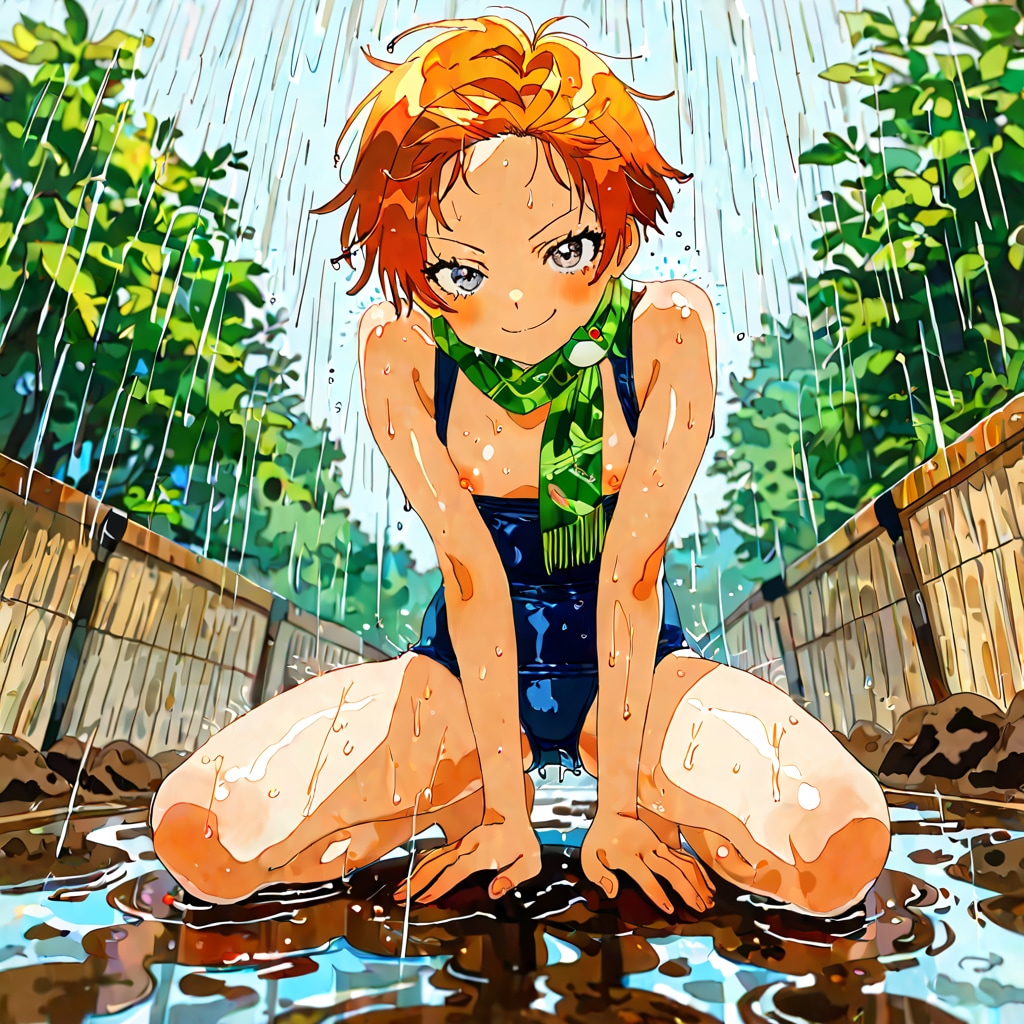 潤うスク水④