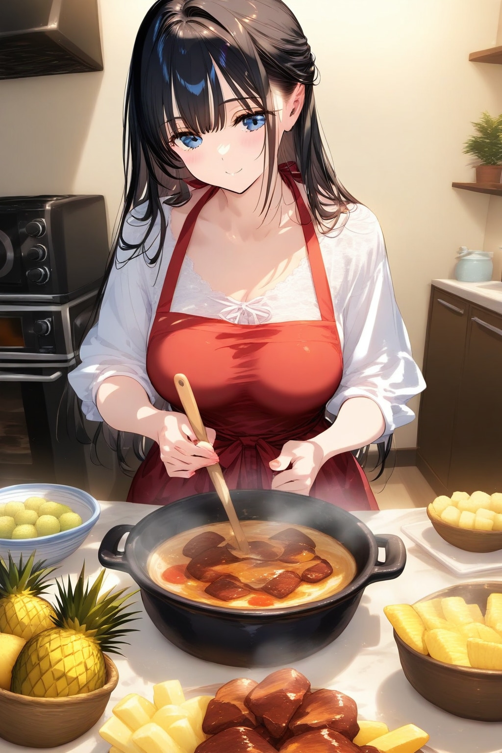 肉料理にパイナップル | の人気AIイラスト・グラビア