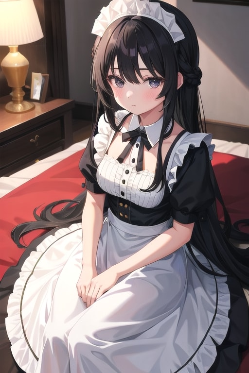 黒眼黒髪のメイド | の人気AIイラスト・グラビア