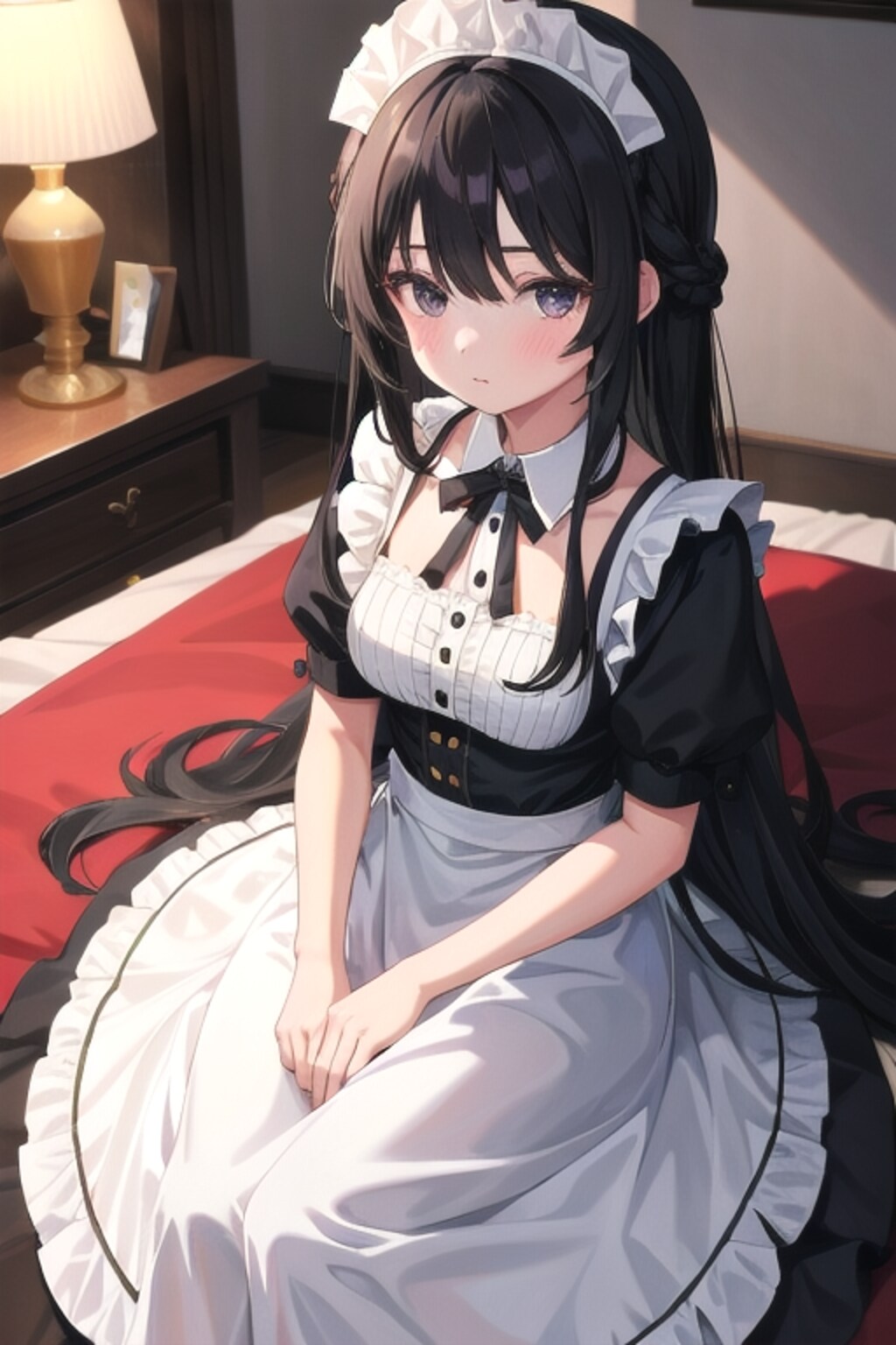 黒眼黒髪のメイド