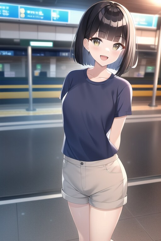 出張から帰って来る夫（自分）を駅まで迎えに来てくれた奥さん 0.2.0