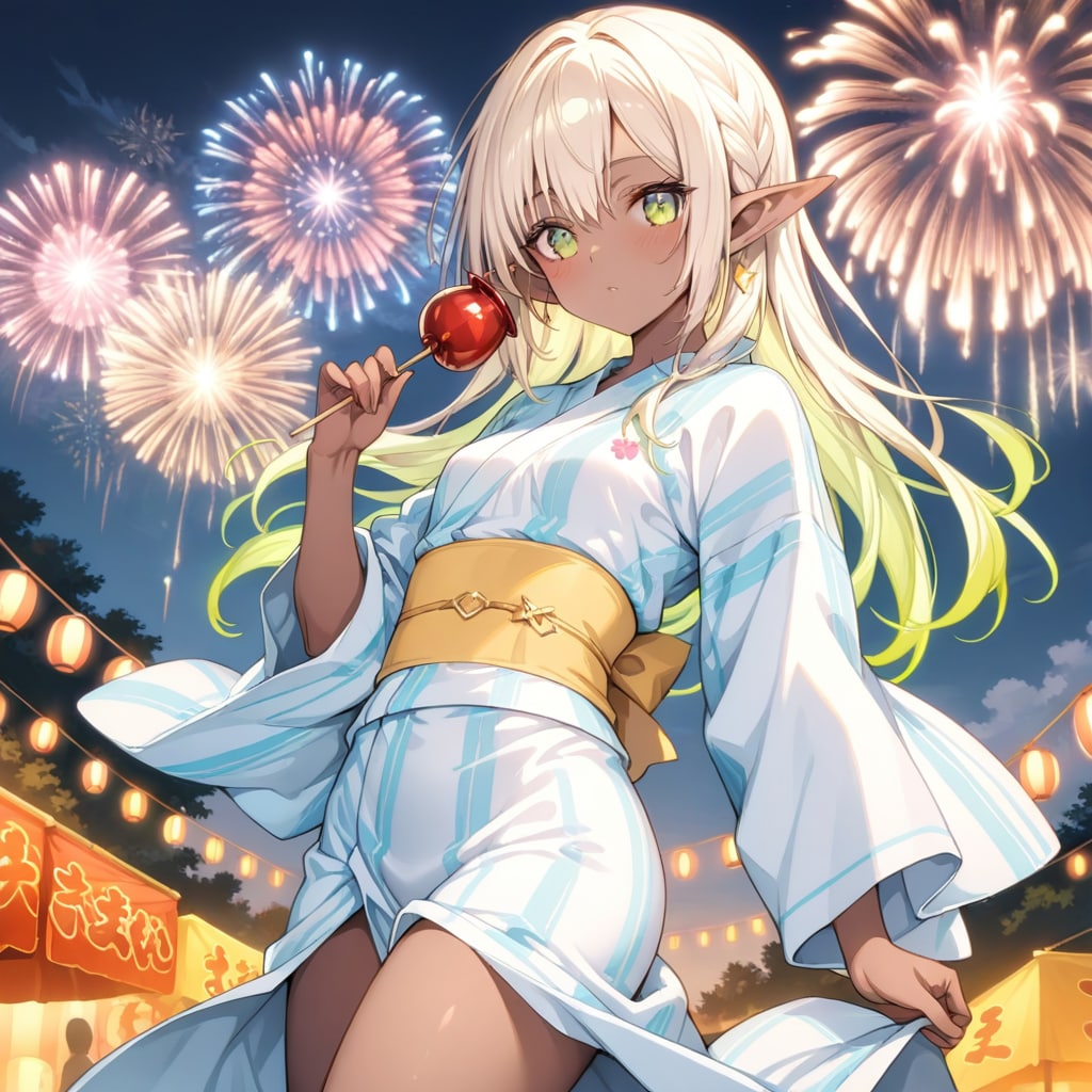 ダークエルフちゃん林檎飴