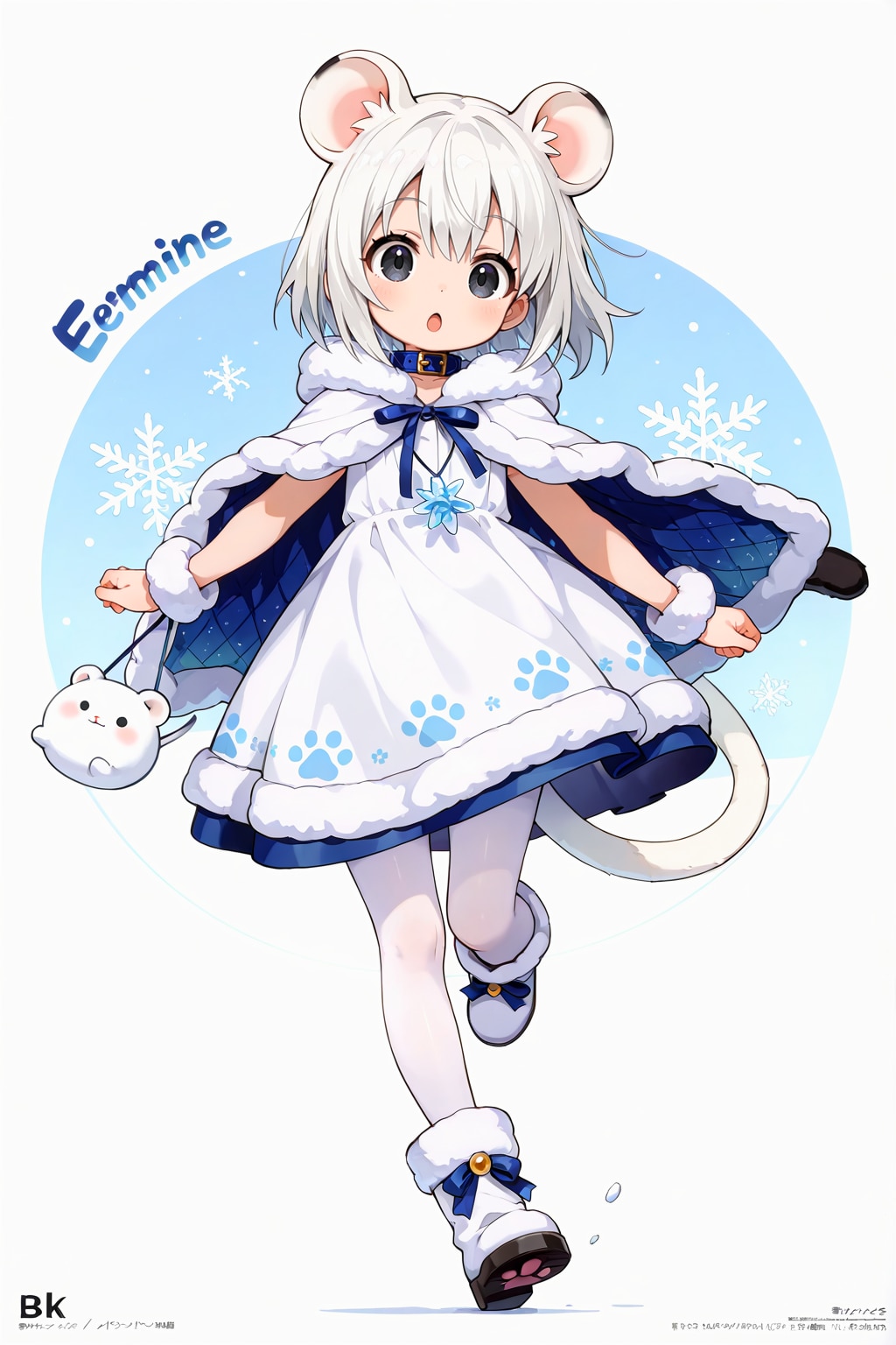 オコジョさん（冬毛）