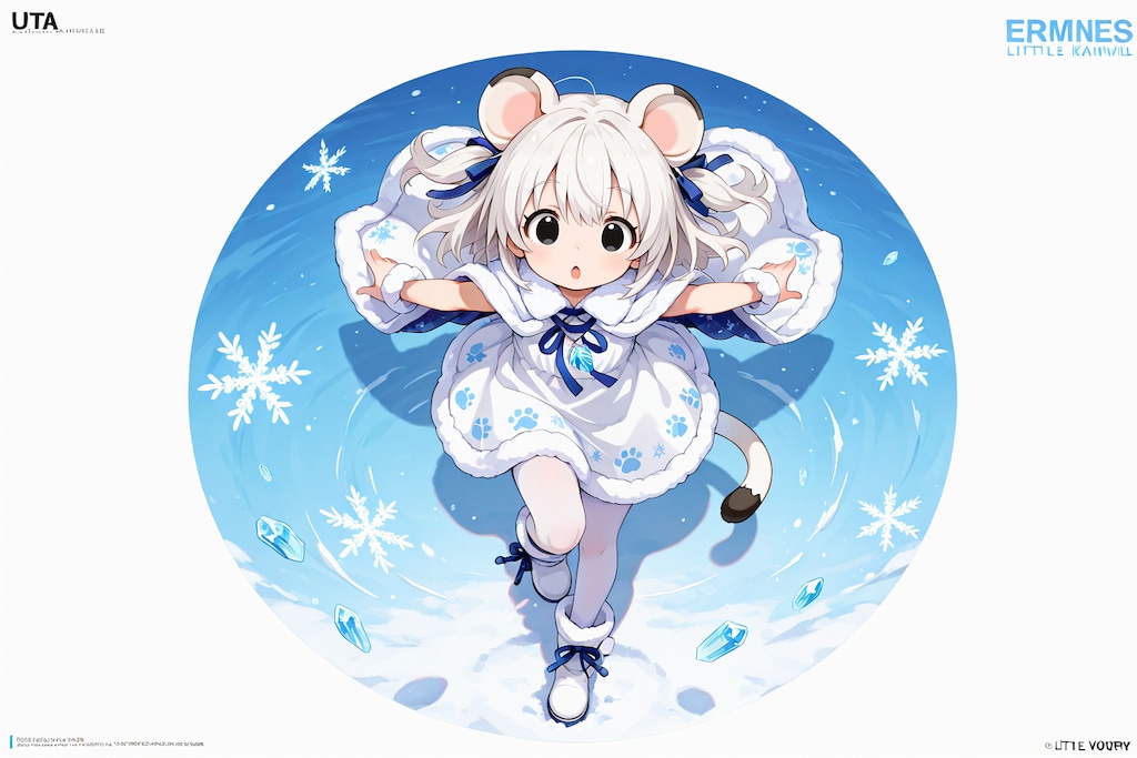 オコジョさん（冬毛）