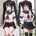 女の娘♪　ミニスカ制服JK 黒髪ツインテール♡ 2（12枚） 10枚目