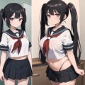 女の娘♪　ミニスカ制服JK 黒髪ツインテール♡ 2（12枚） 3枚目