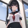 女の娘♪　ミニスカ制服JK 黒髪ツインテール♡ 2（12枚） 4枚目