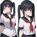 女の娘♪　ミニスカ制服JK 黒髪ツインテール♡ 2（12枚） 12枚目