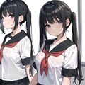 女の娘♪　ミニスカ制服JK 黒髪ツインテール♡ 2（12枚） 2枚目