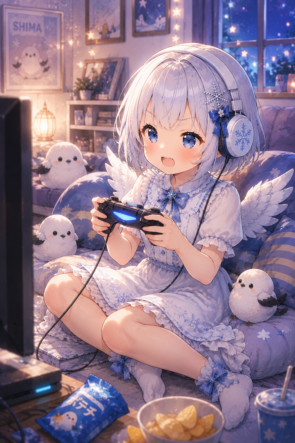 ゲームに一生懸命なシマちゃん | の人気AIイラスト・グラビア