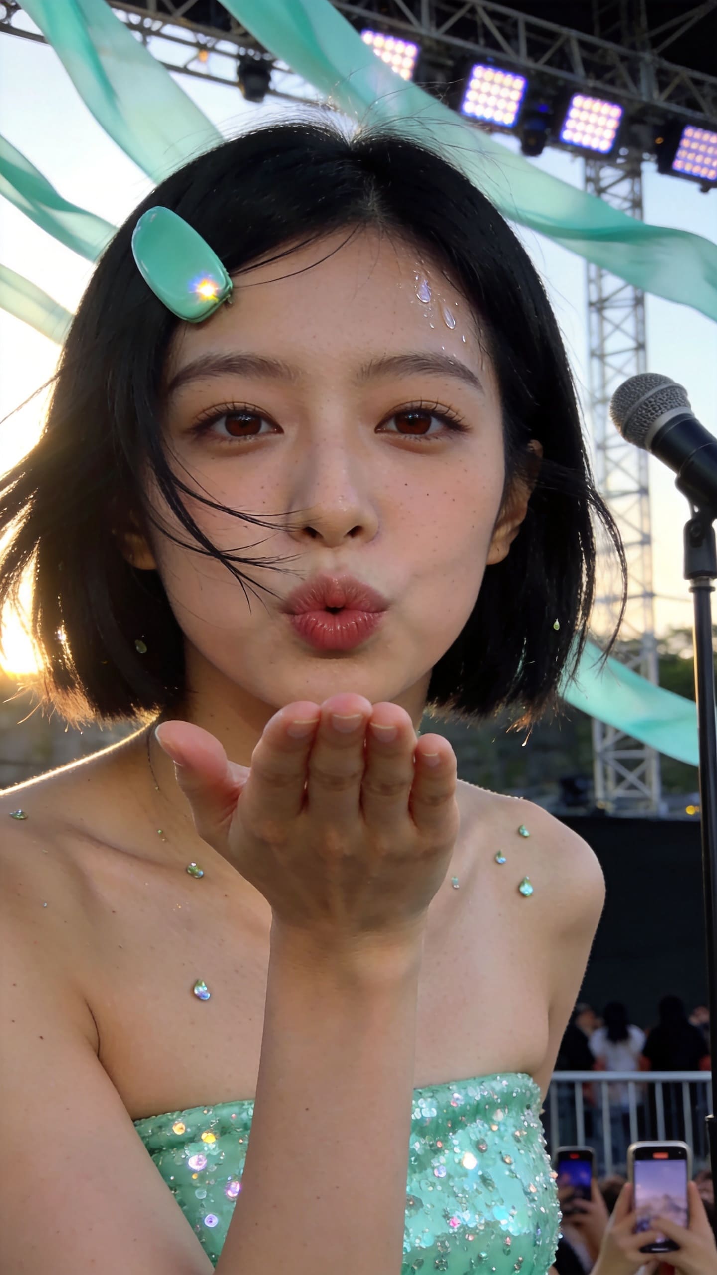 A Kiss Across the Crowd