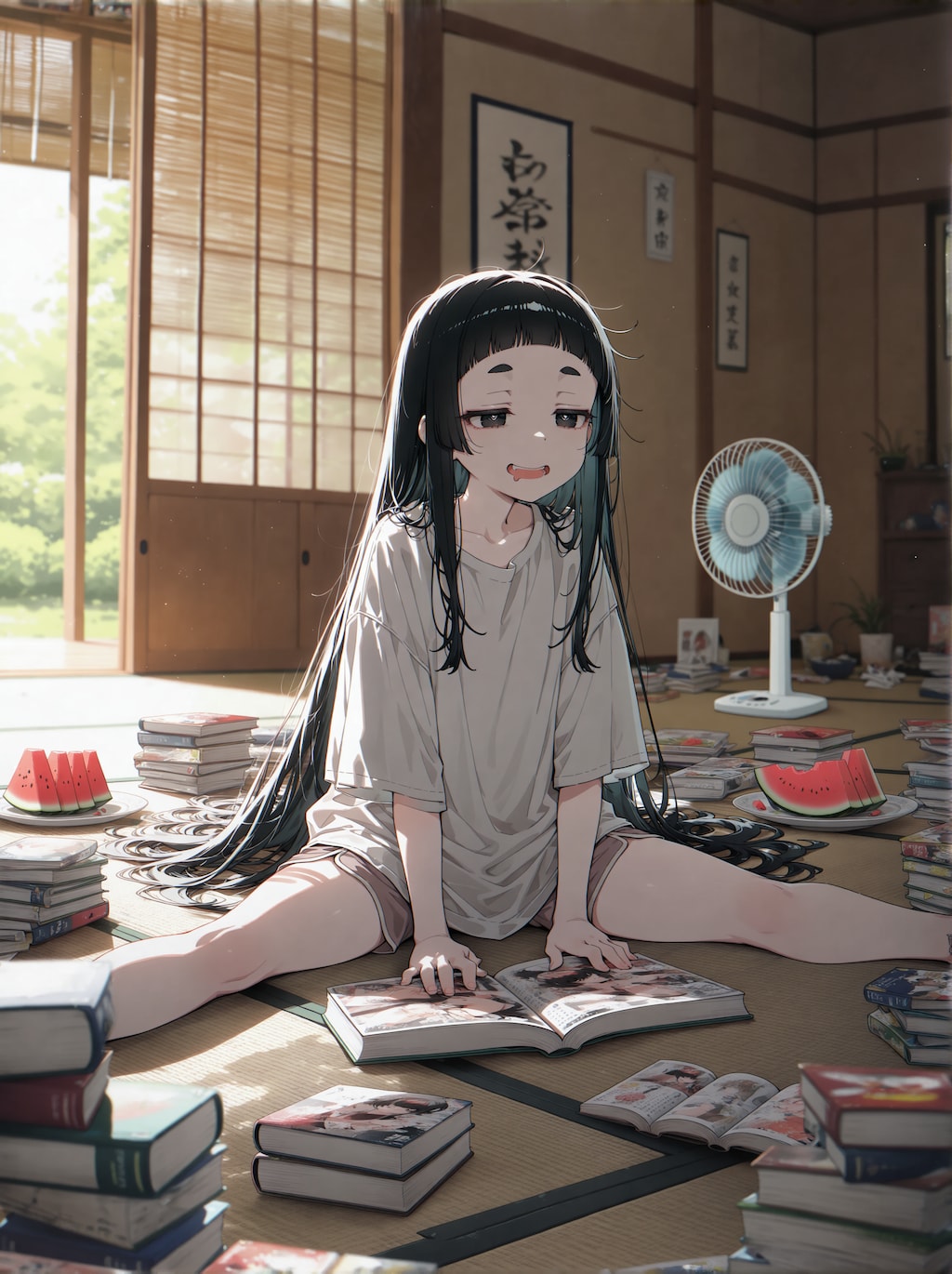 #姫カット麻呂眉ぱっつん娘