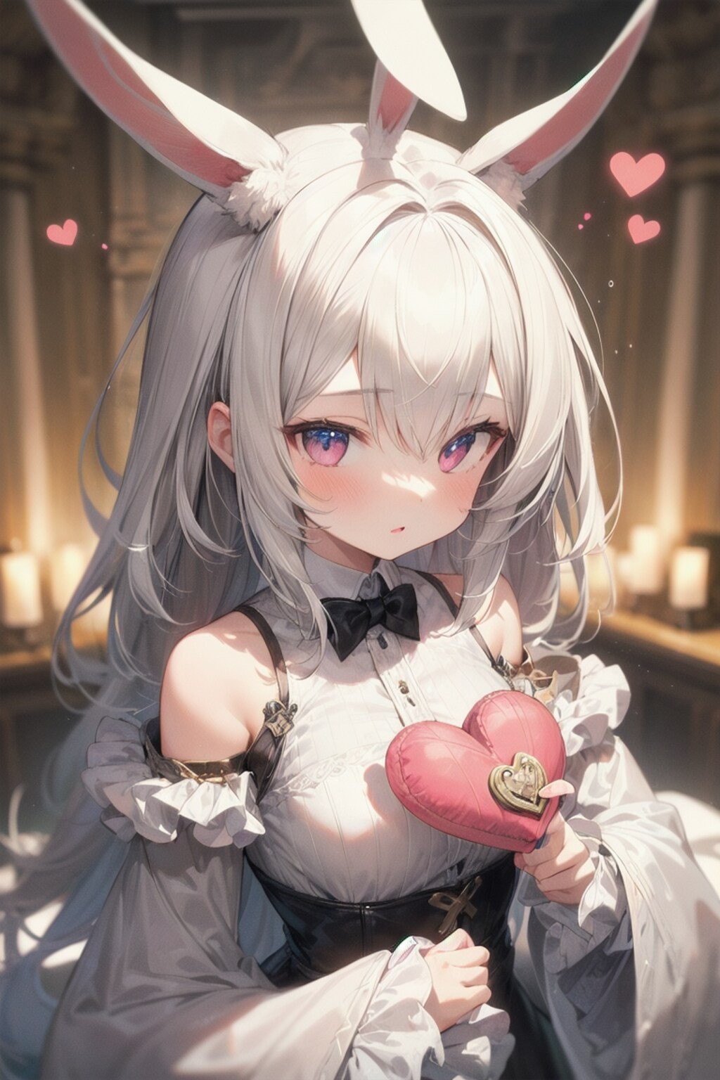 ハート形クッション