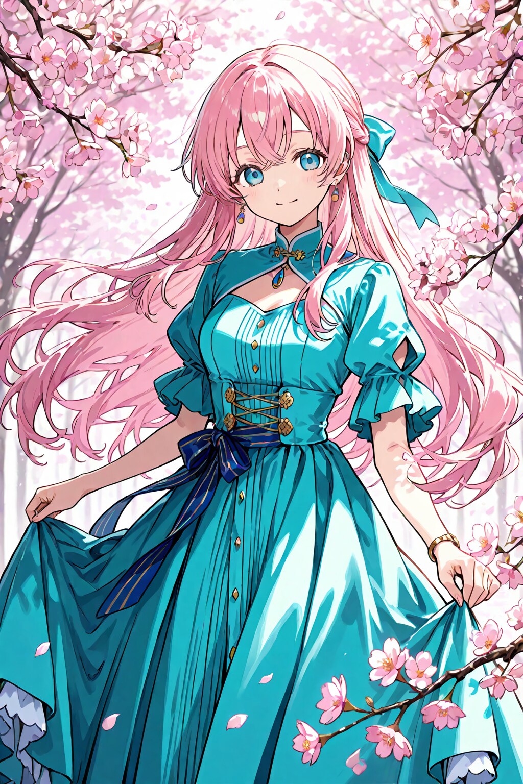 桜色のドレスを着た皇女 | の人気AIイラスト・グラビア