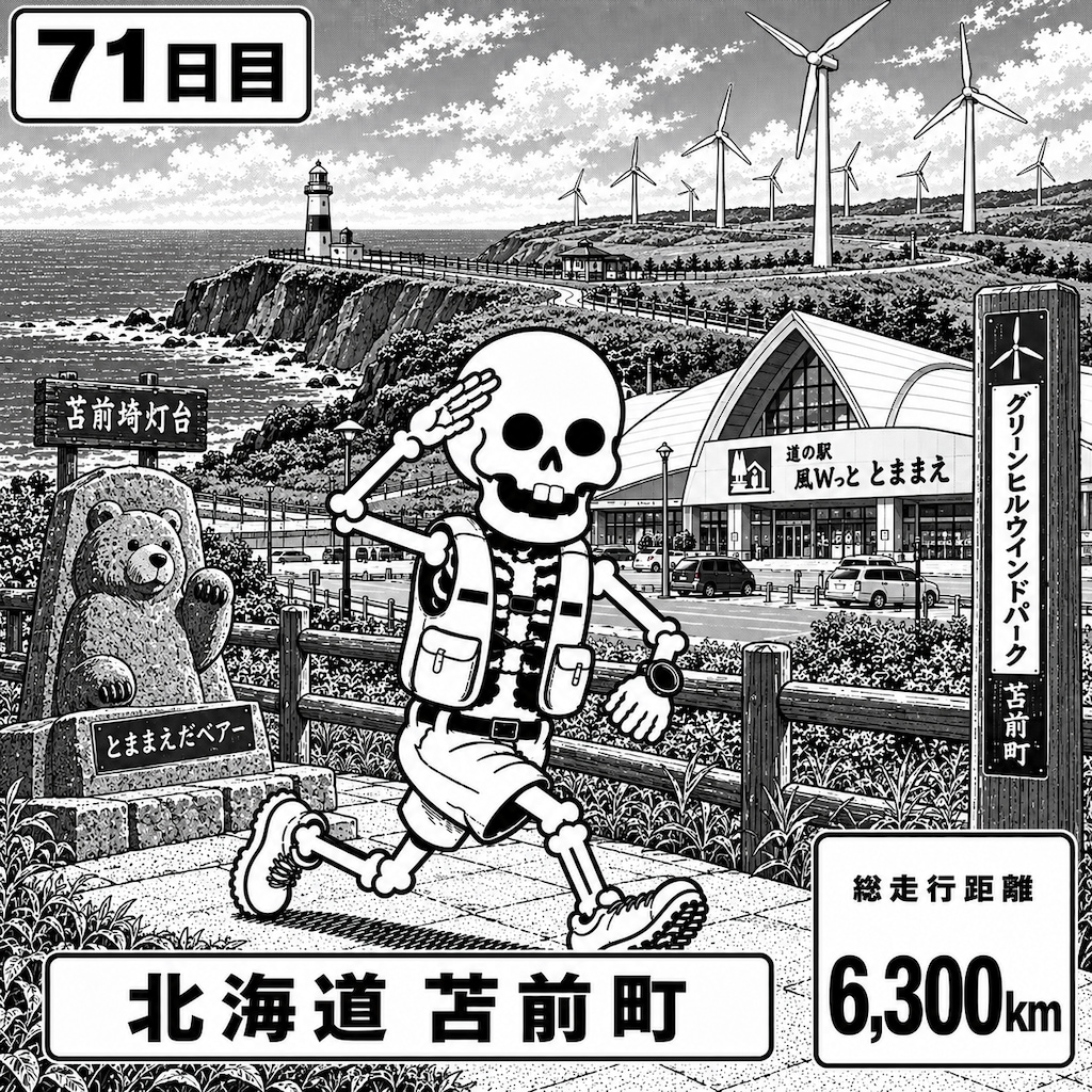 北海道苫前町に到着