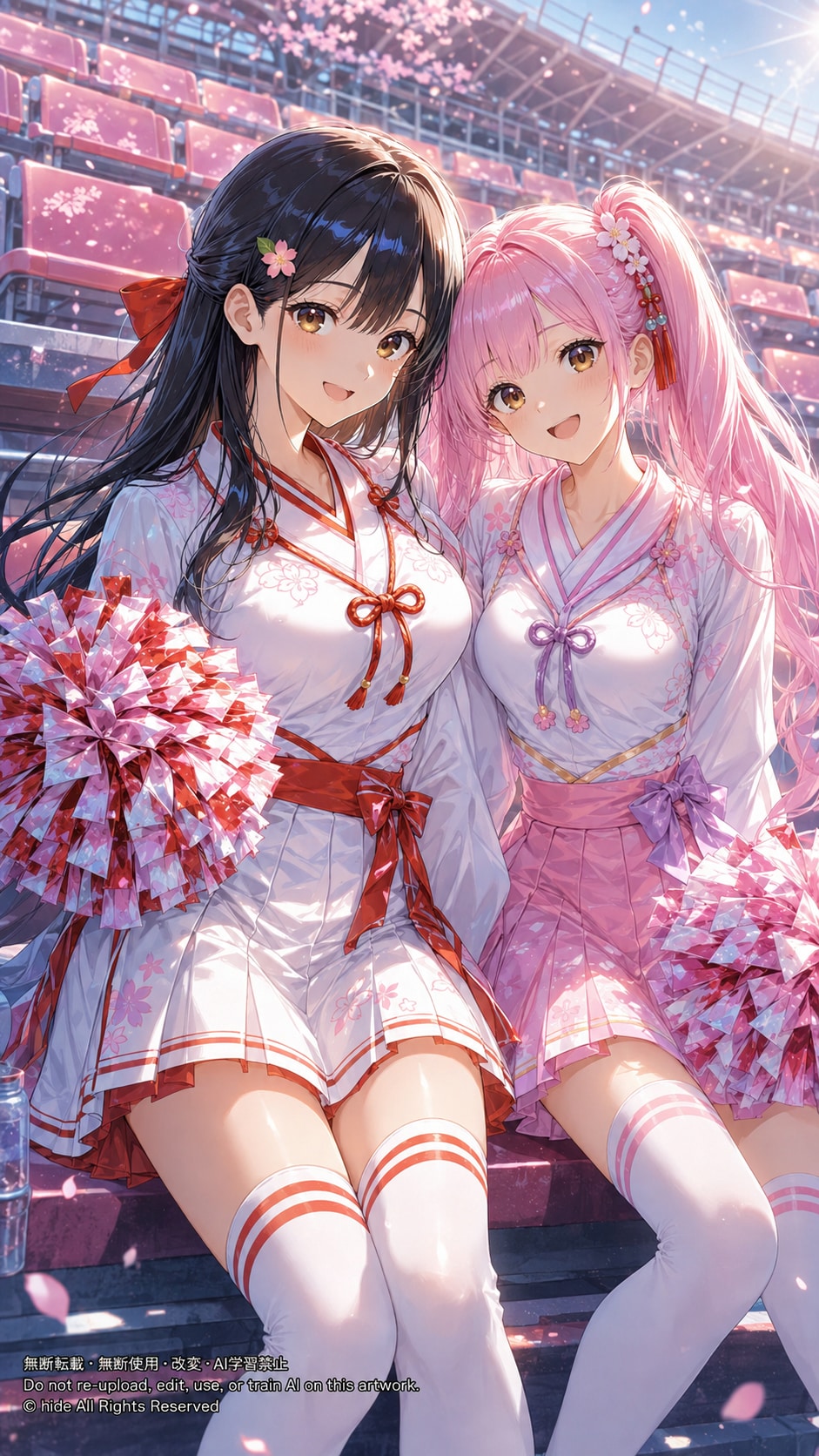 🌸 応援の合間に、ちょっと休憩♪ | の人気AIイラスト・グラビア