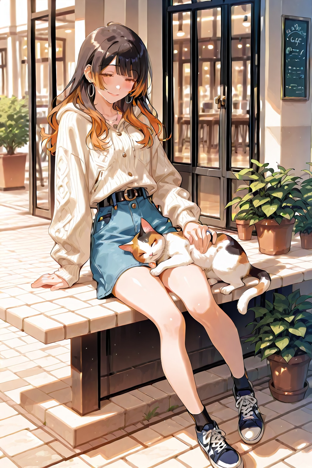 猫と一緒