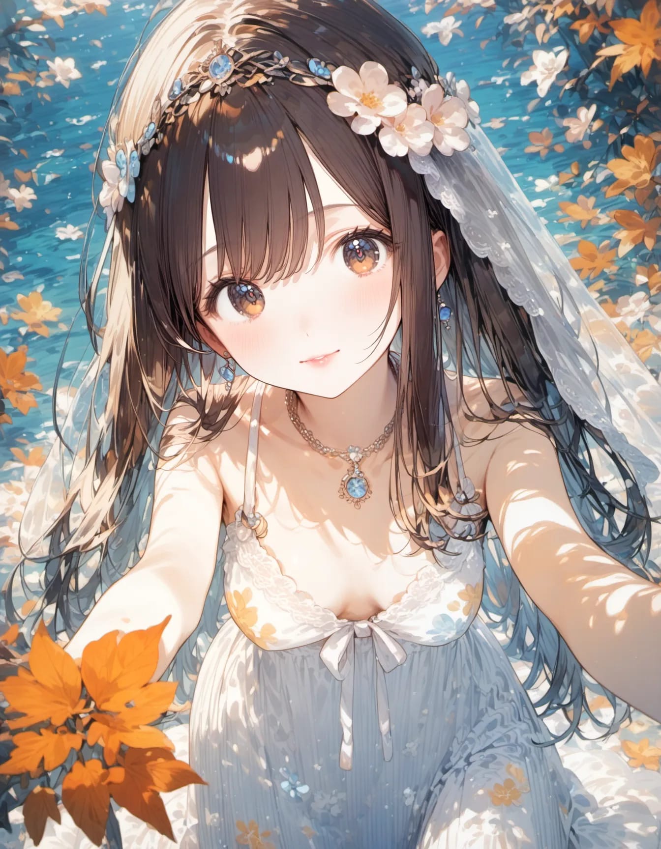 Bridal Glow in the Foliage | の人気AIイラスト・グラビア