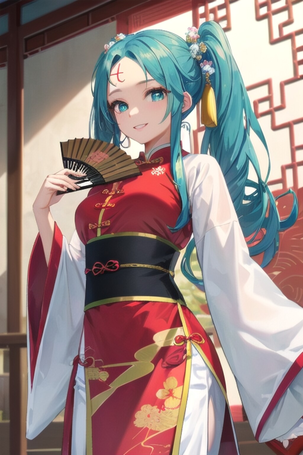 漢服青髪ちゃん