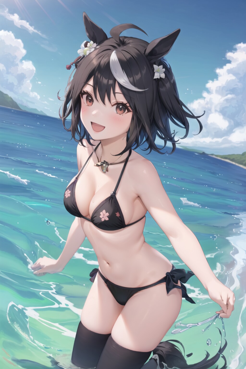 ソールオリエンスの勝利に沸く水着キタちゃん