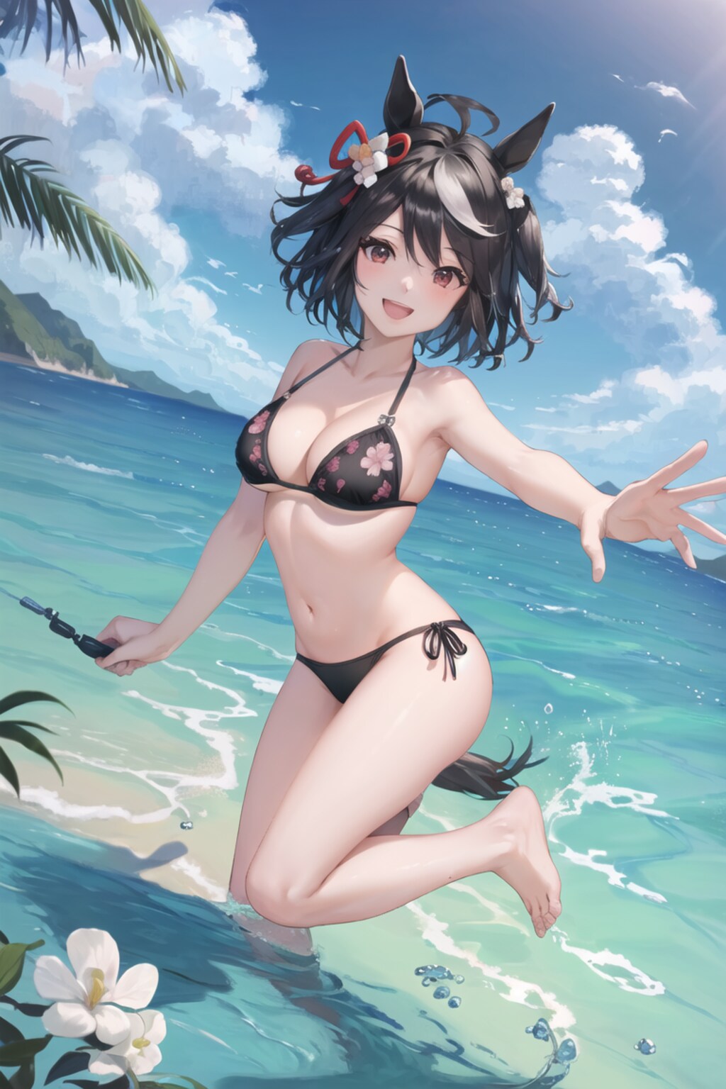 ソールオリエンスの勝利に沸く水着キタちゃん