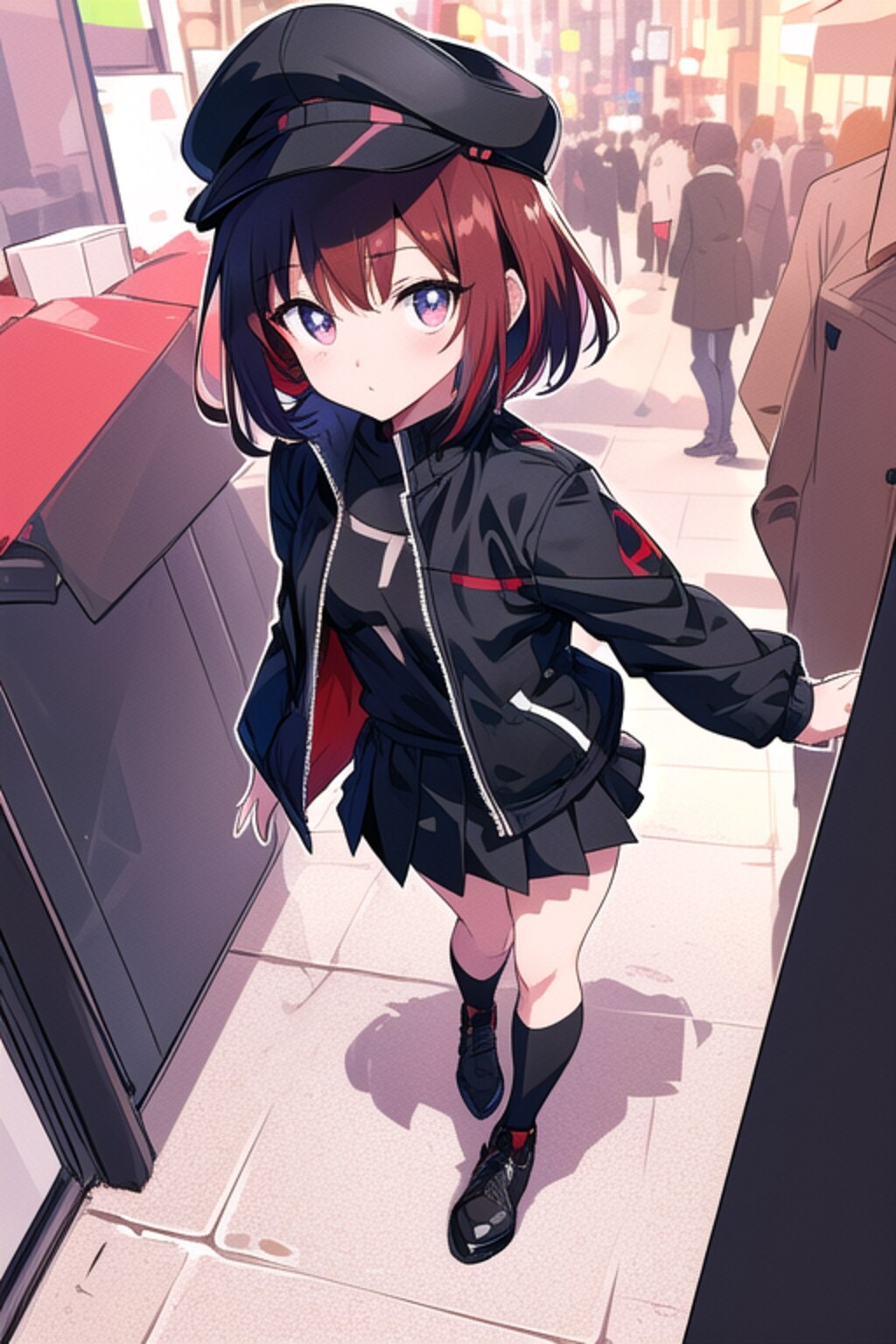 雑踏見下ろし