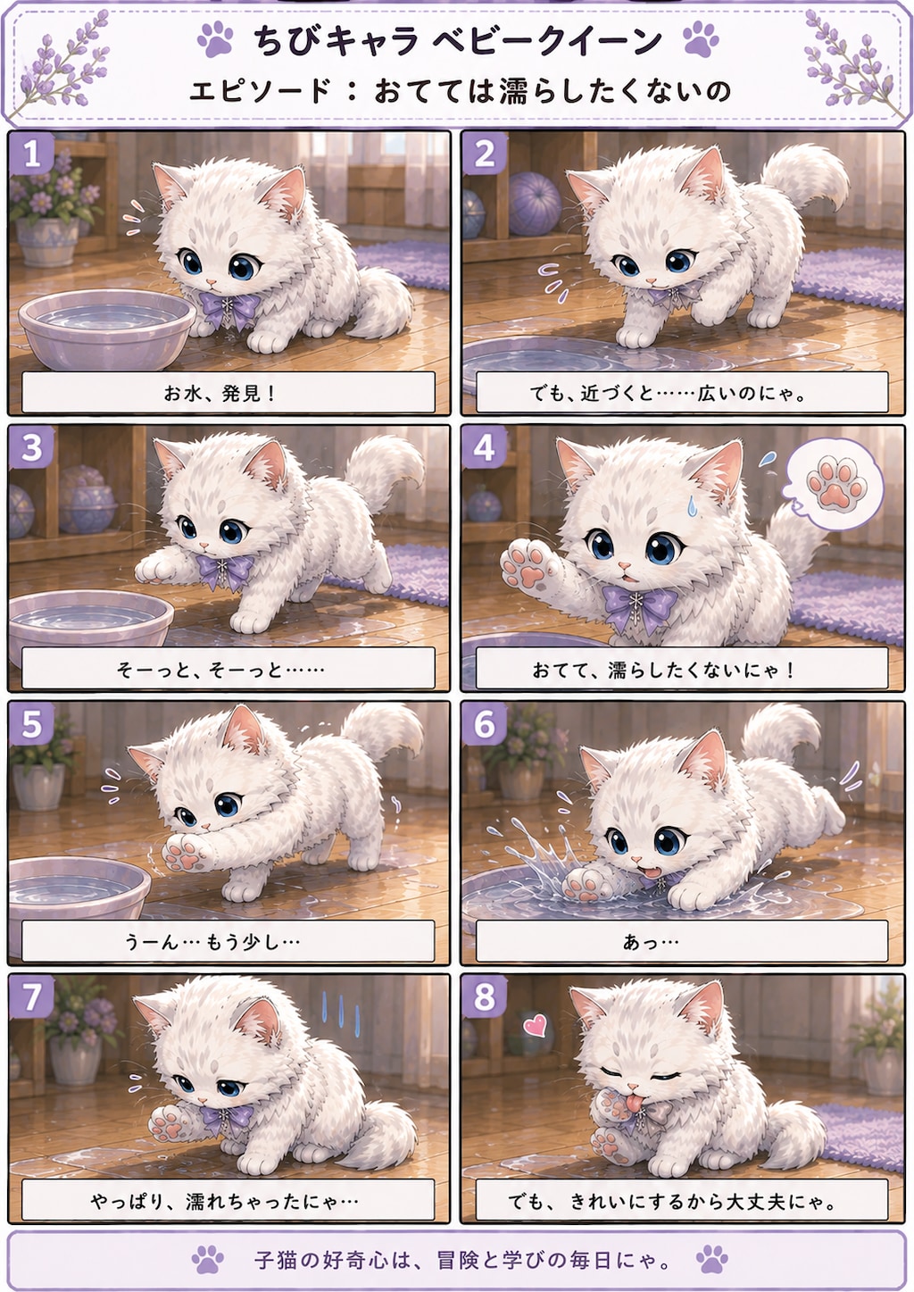 猫漫画コンテンツ6シリーズ 猫漫画6シリーズを投稿しています。  サイベリアンのクィーン 小さないたずら、最高のごほうび。  ちびキャラ ベビークイーン おてては濡らしたくないの  クイーンと無職のお