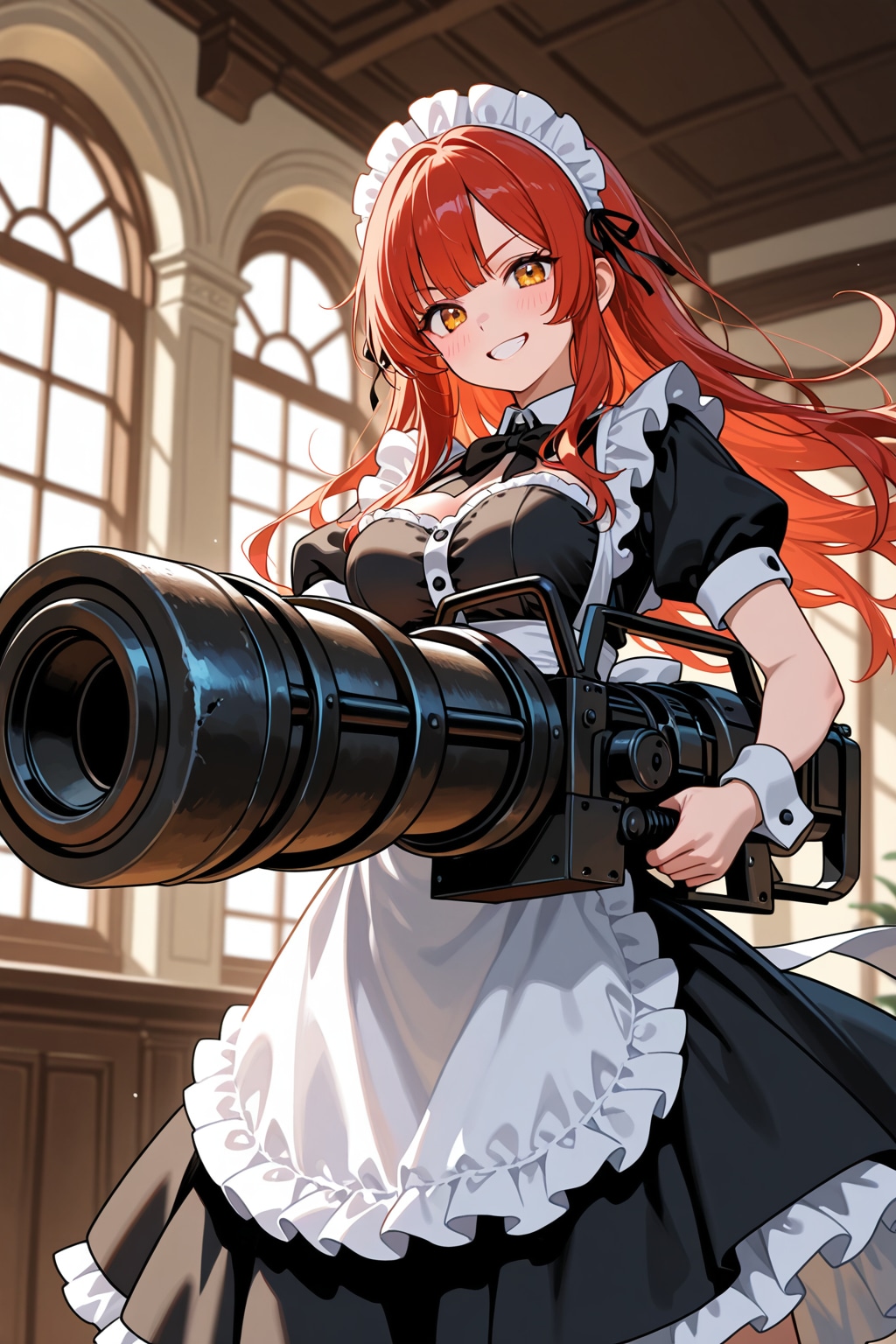 侵入者と戦うメイドさん | の人気AIイラスト・グラビア