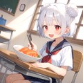 白髪ちゃんa6-昼食 2枚目