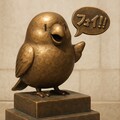 喋るインコ像 2枚目