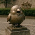 喋るインコ像 3枚目