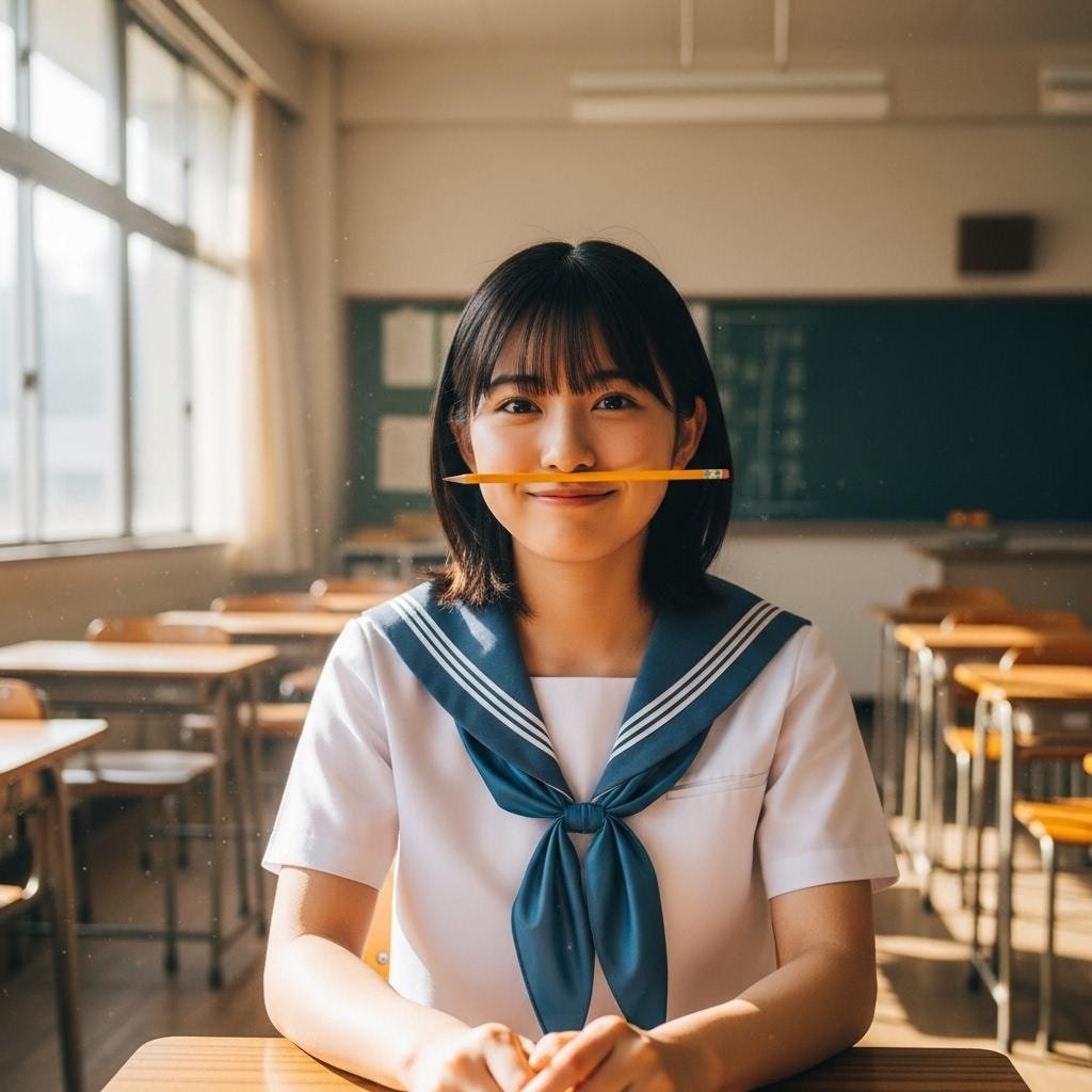 えんぴつ挟みチャレンジ