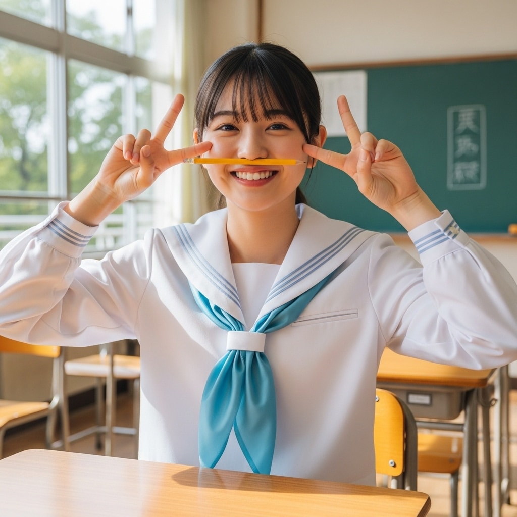 えんぴつ挟みチャレンジ