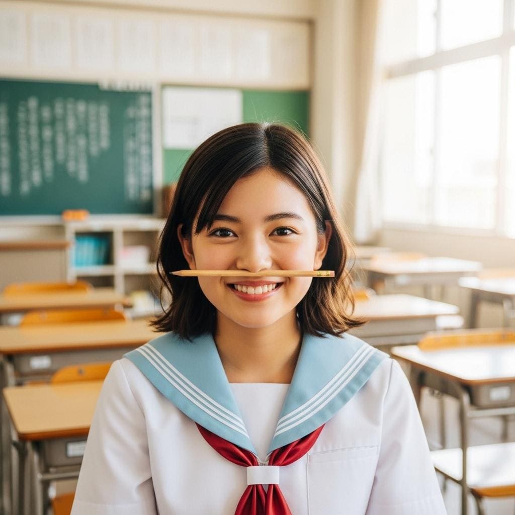 えんぴつ挟みチャレンジ