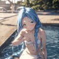 プールで涼むルリアちゃん 2枚目