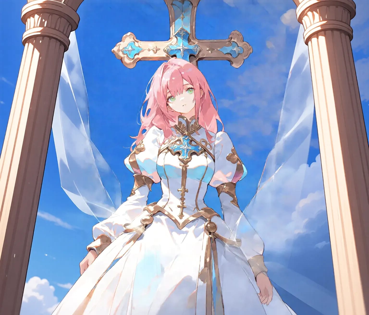 十字架を背負う聖女 | の人気AIイラスト・グラビア