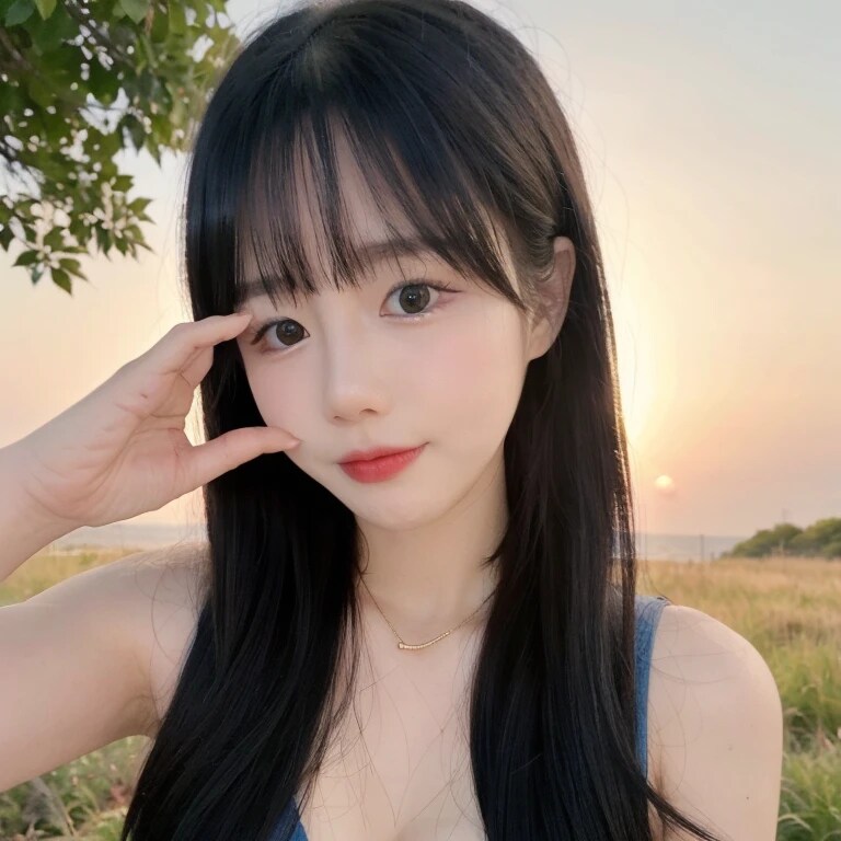 黒髪ロングで薄着の美女４６ | の人気AIイラスト・グラビア