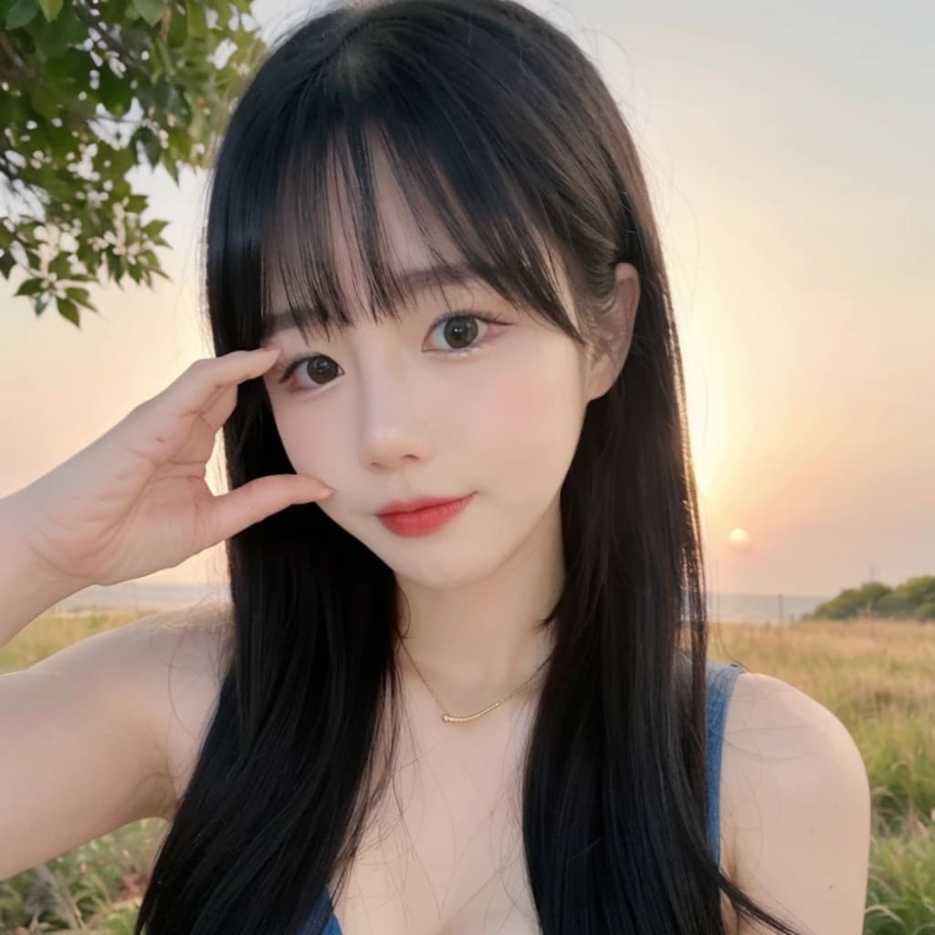 黒髪ロングで薄着の美女４６