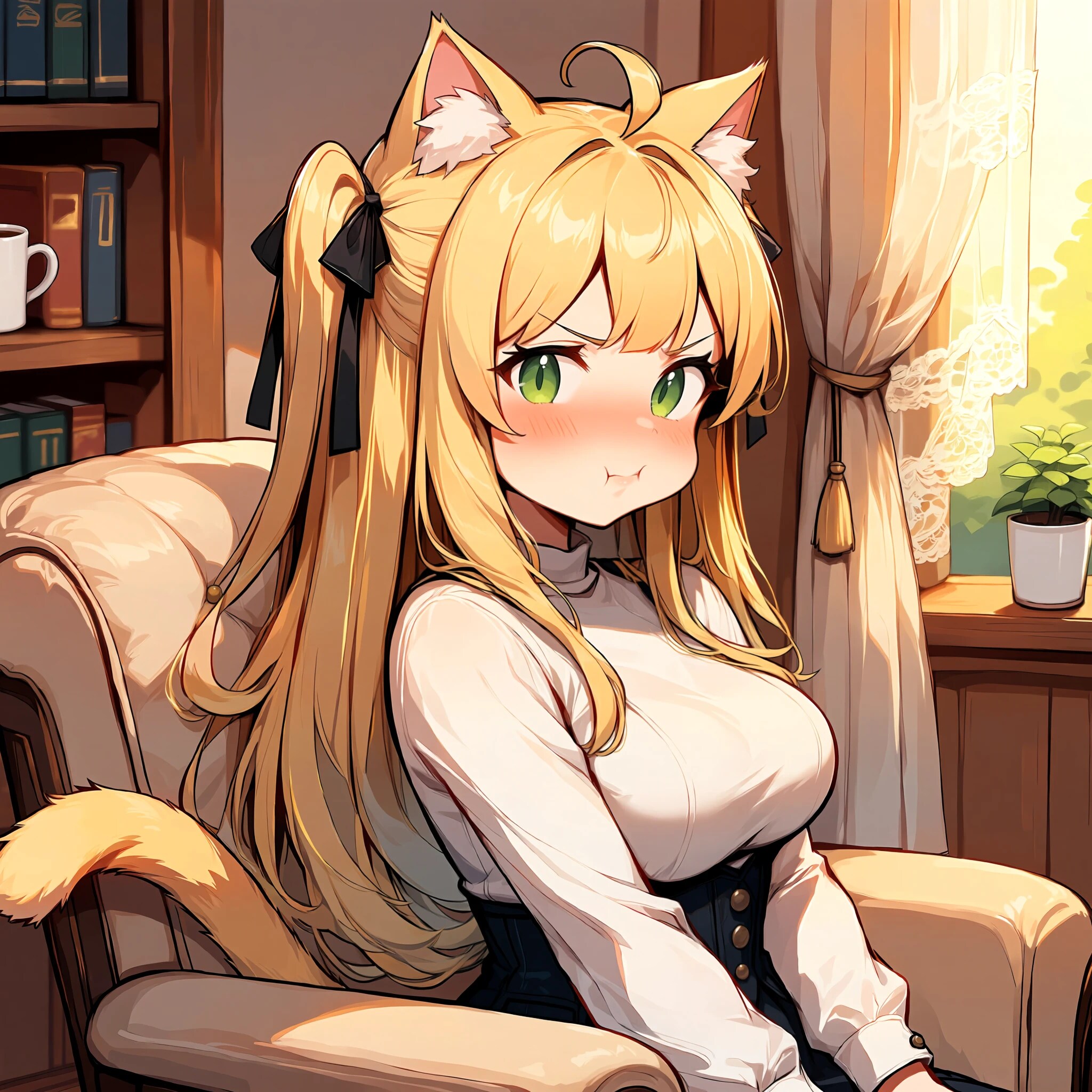 ふくれっ面の猫耳の女の子 | の人気AIイラスト・グラビア