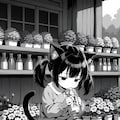 花屋でバイトする猫子 9枚目