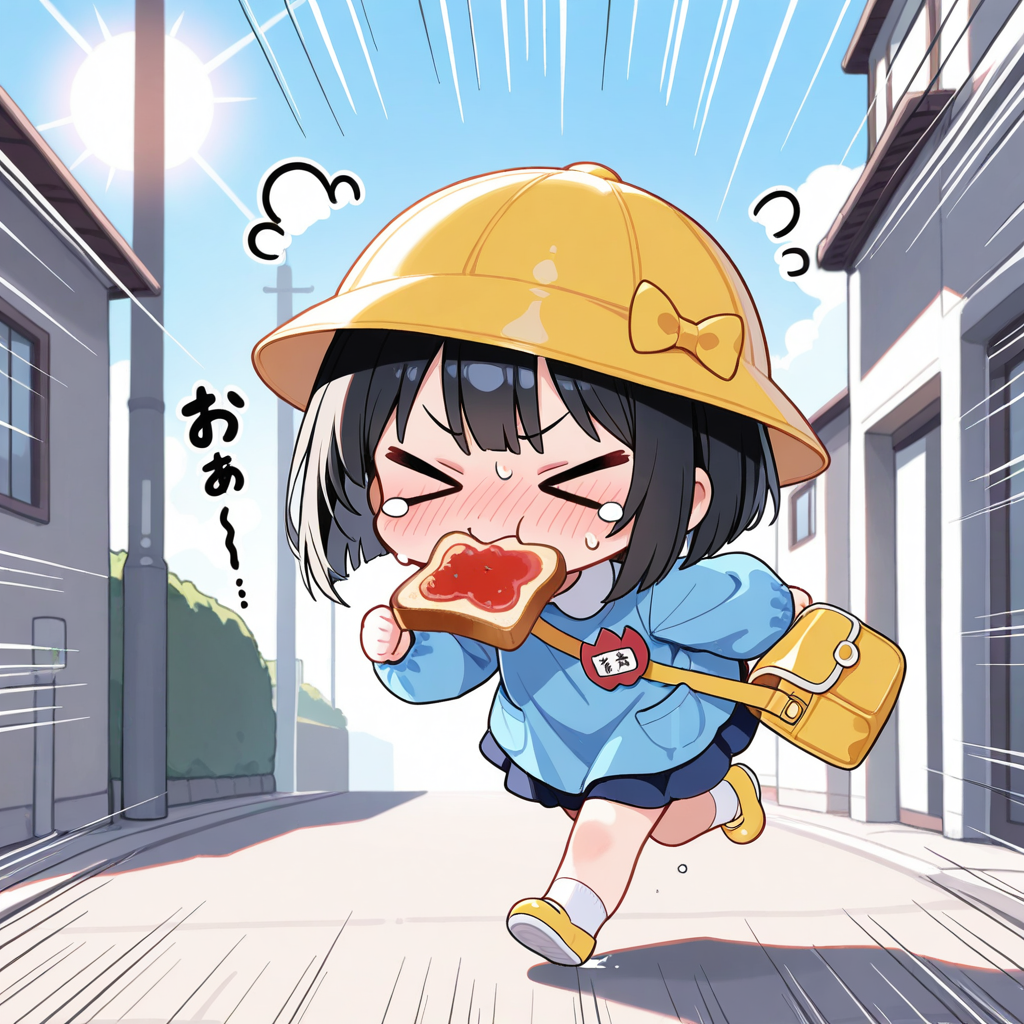 ようちえんのばすにのりおくれちゃいまちゅ！！