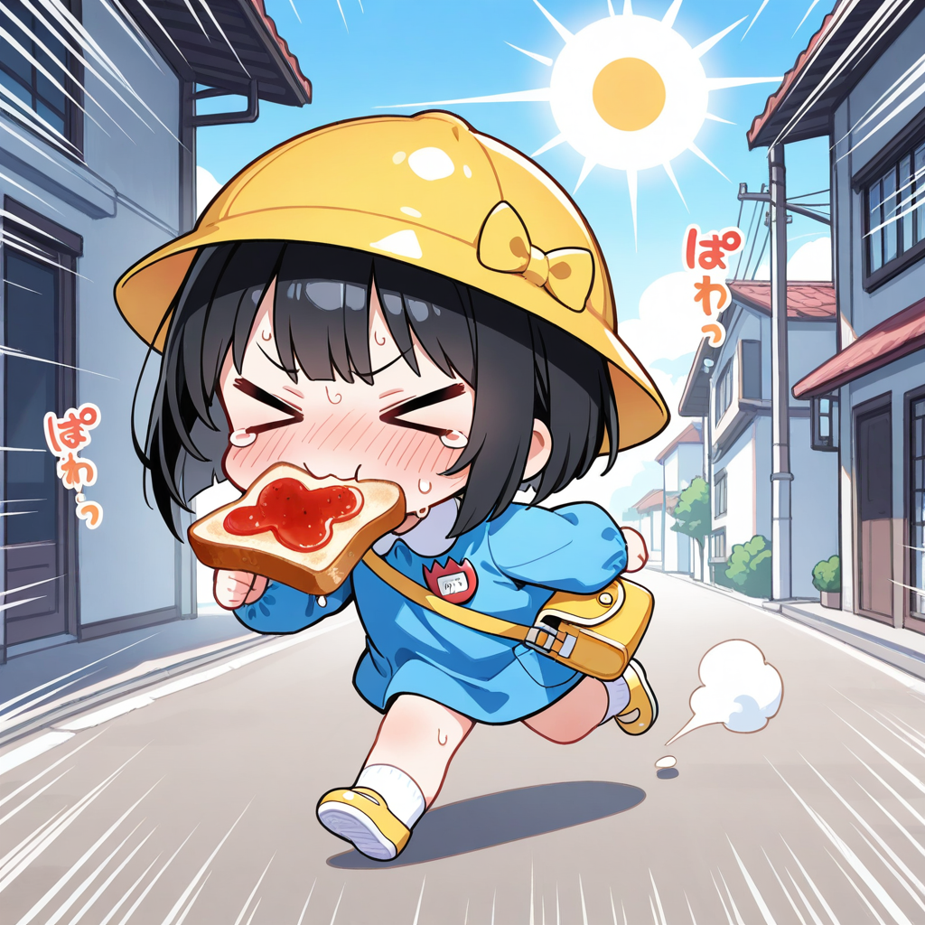 ようちえんのばすにのりおくれちゃいまちゅ！！