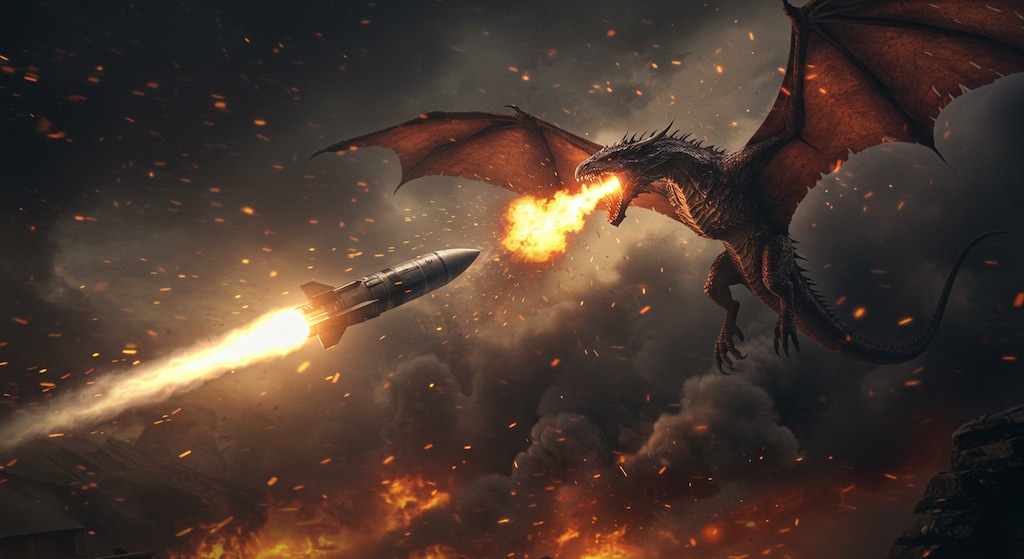 核ミサイル vs ドラゴン