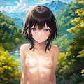 山の少女 2枚目